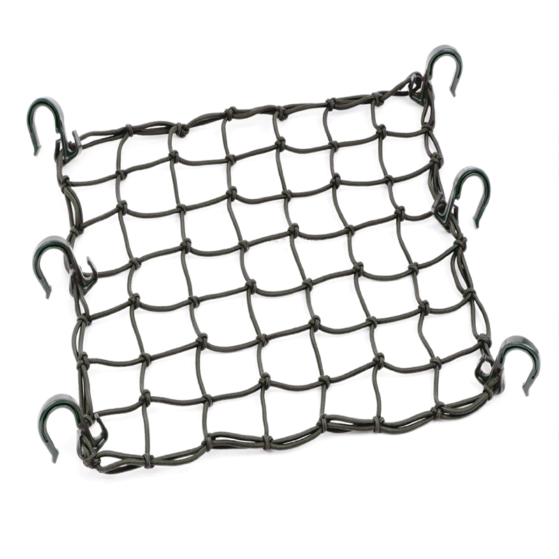 Motorcycle Gear Wall Mount - Latex Cargo Net Motorcycle Bungee Mesh