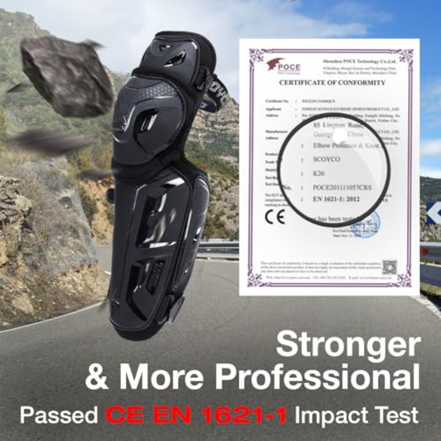 Motorcycle Knee Pads for Men - - Motorcycle Gear Levels recensione e prezzo