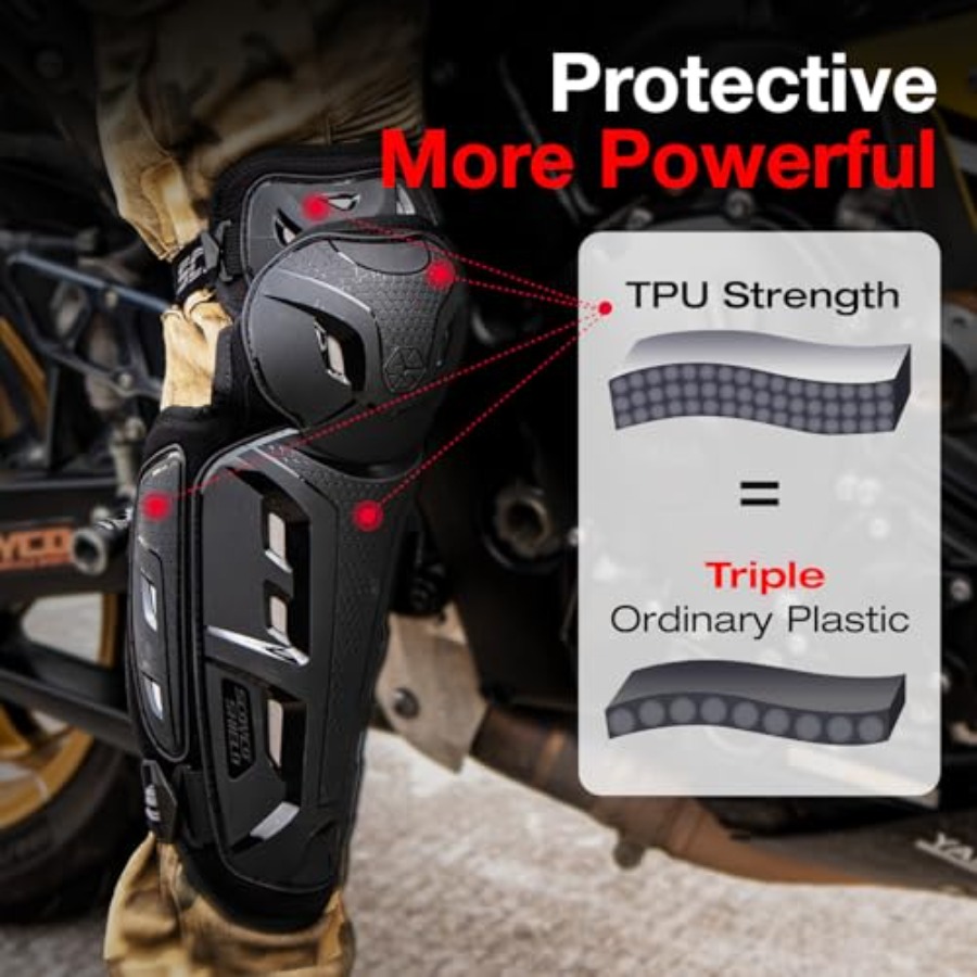 Motorcycle Knee Pads for Men - - Motorcycle Gear Levels recensione e prezzo