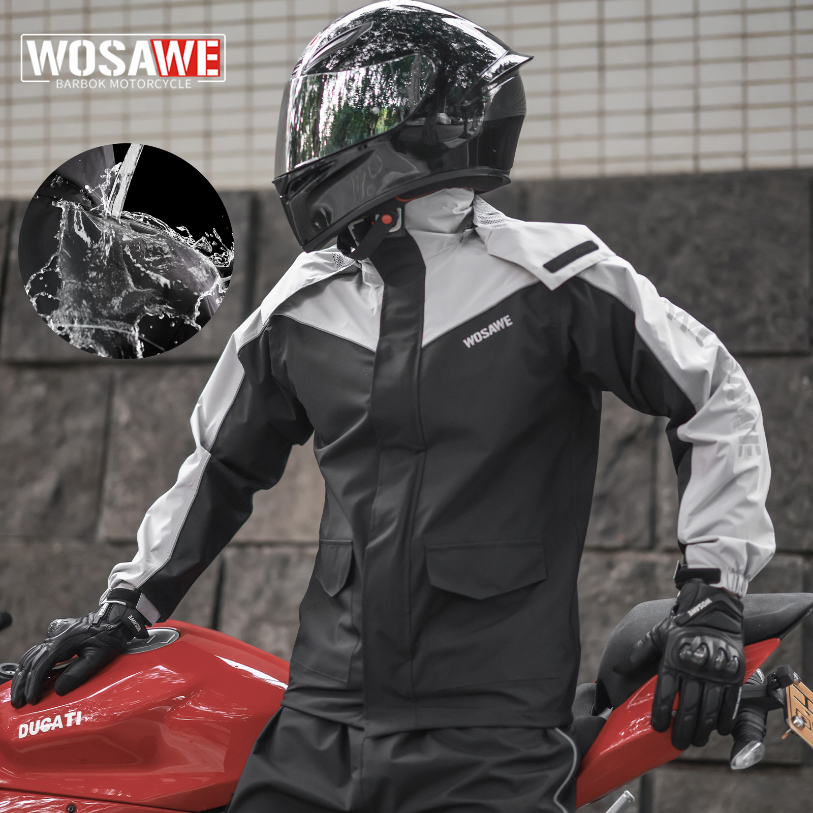 WOSAWE Motorcycle Raincoat Men - Motorcycle Rain Suit recensione e prezzo