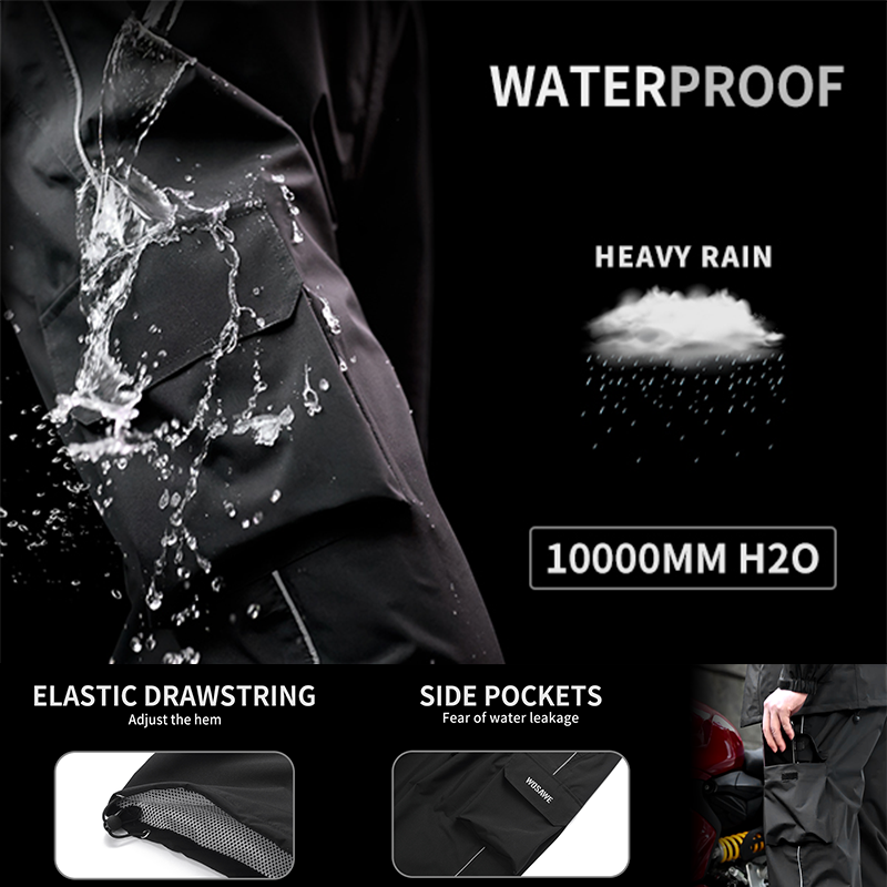 WOSAWE Motorcycle Rain Pants R - Motorcycle Rain Suit recensione e prezzo
