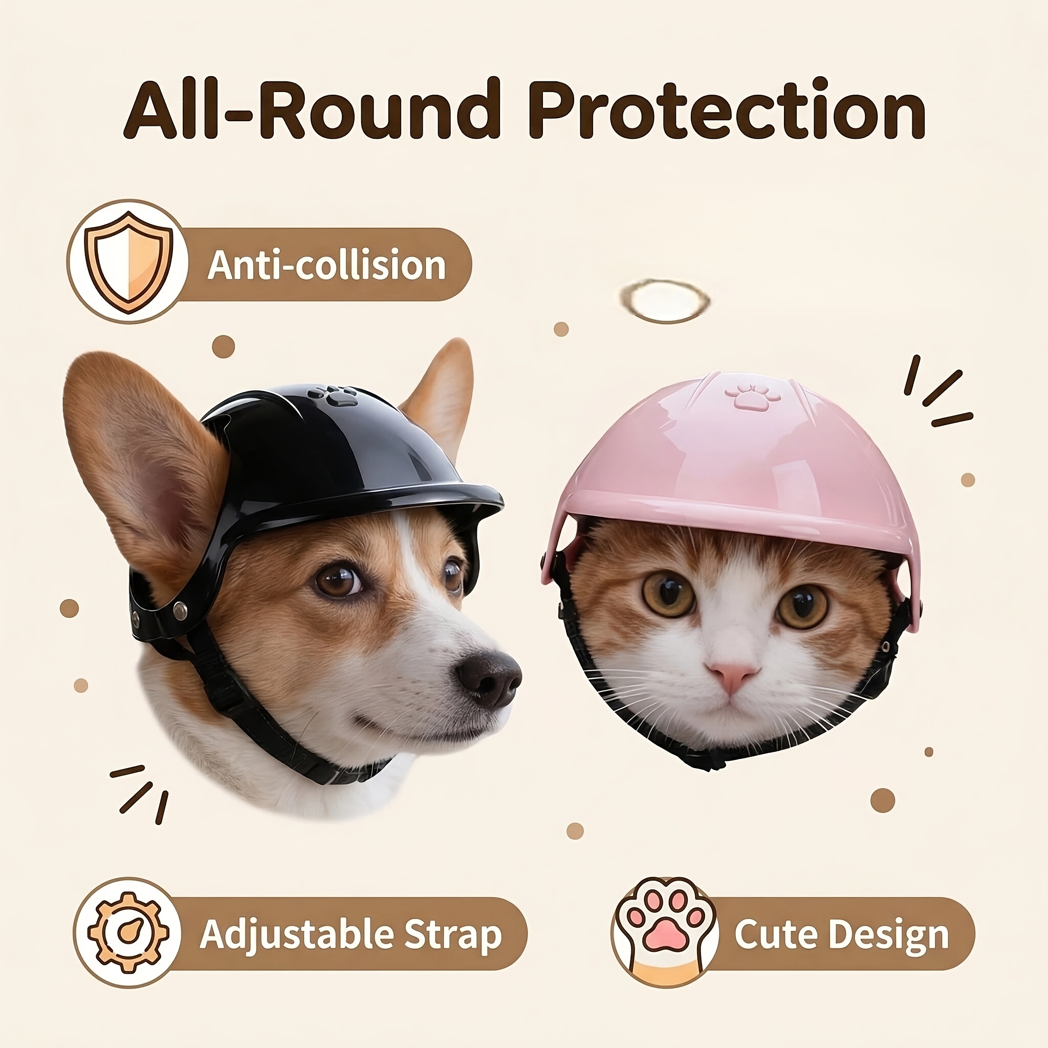 Pet Head Ears Helmet Hat, Moto - Motorcycle Gear Dogs recensione e prezzo