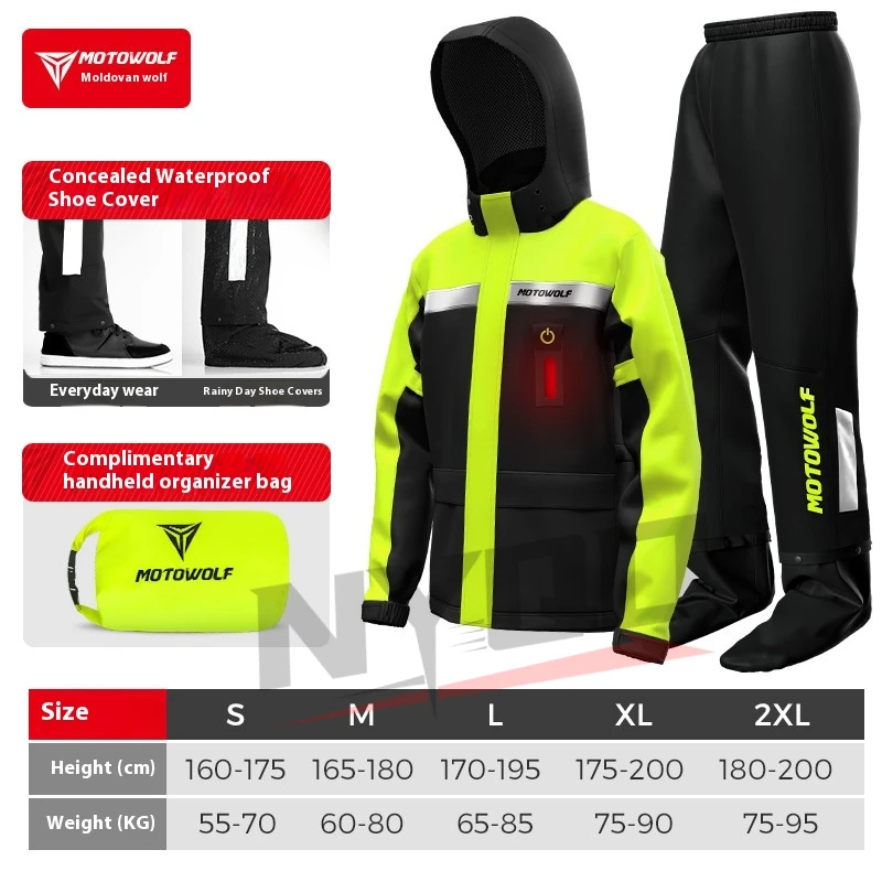 Motowolf Motorcycle Rain Coat  - Motorcycle Rain Suit recensione e prezzo