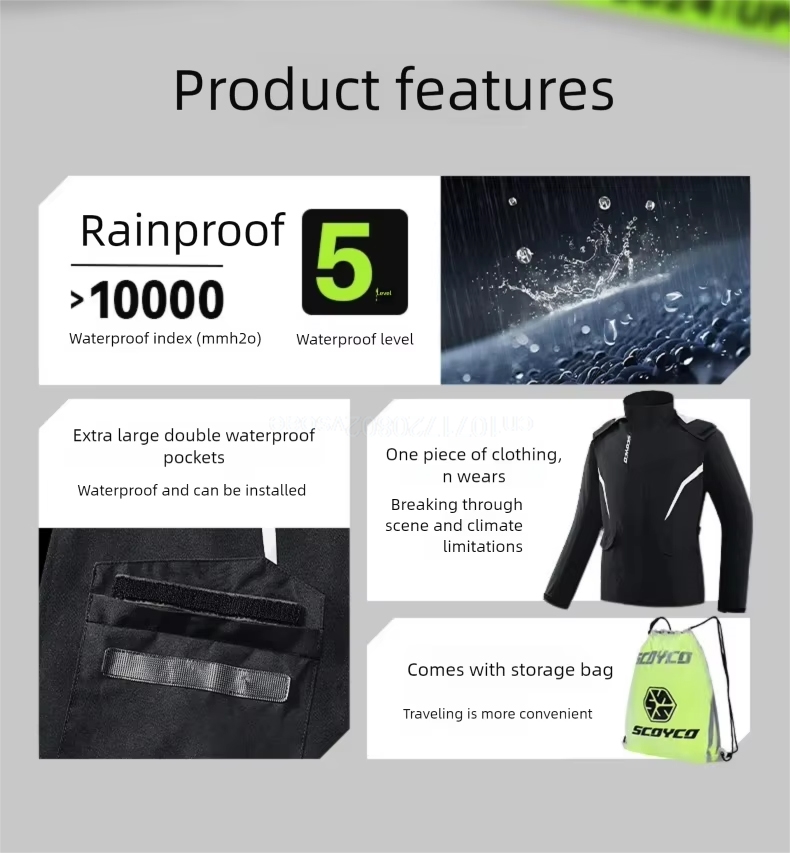 SCOYCO Motorcycle Split Single - Motorcycle Rain Suit recensione e prezzo