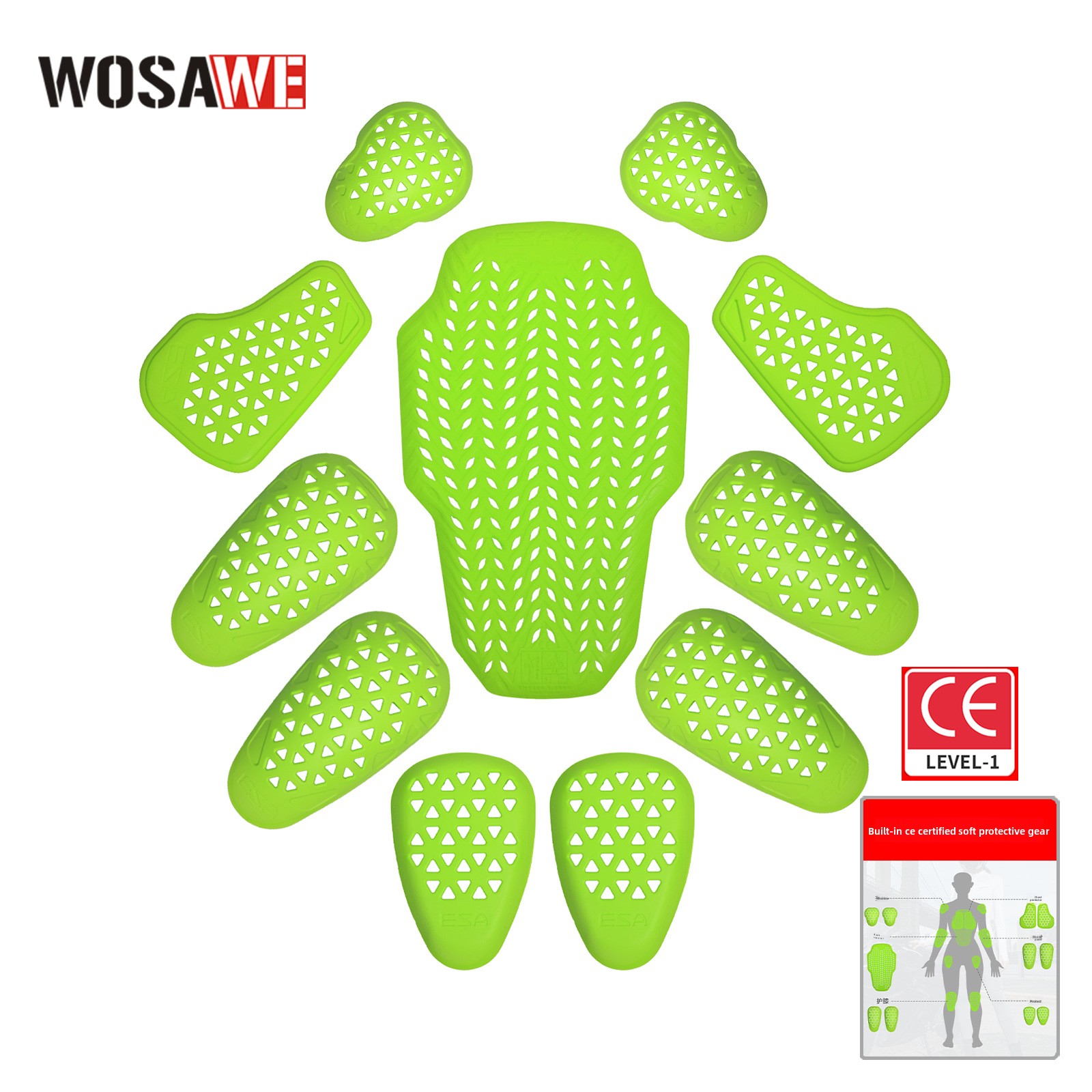 WOSAWE Motorcycle Armor Insert - Motorcycle Gear Levels recensione e prezzo